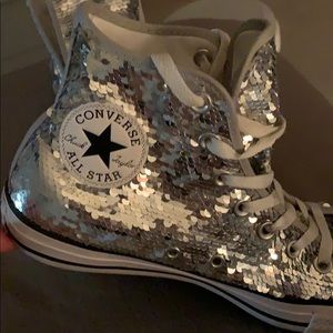Converse Sequin High Top Size 8
